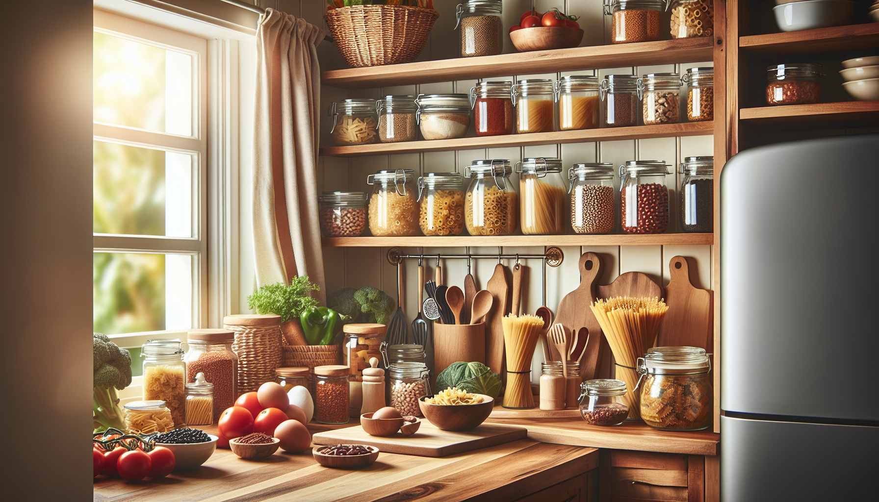 Quick and easy one-pot pasta meal with tomatoes and basil
